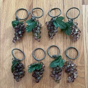 Acrylic Grape Napkin Rings